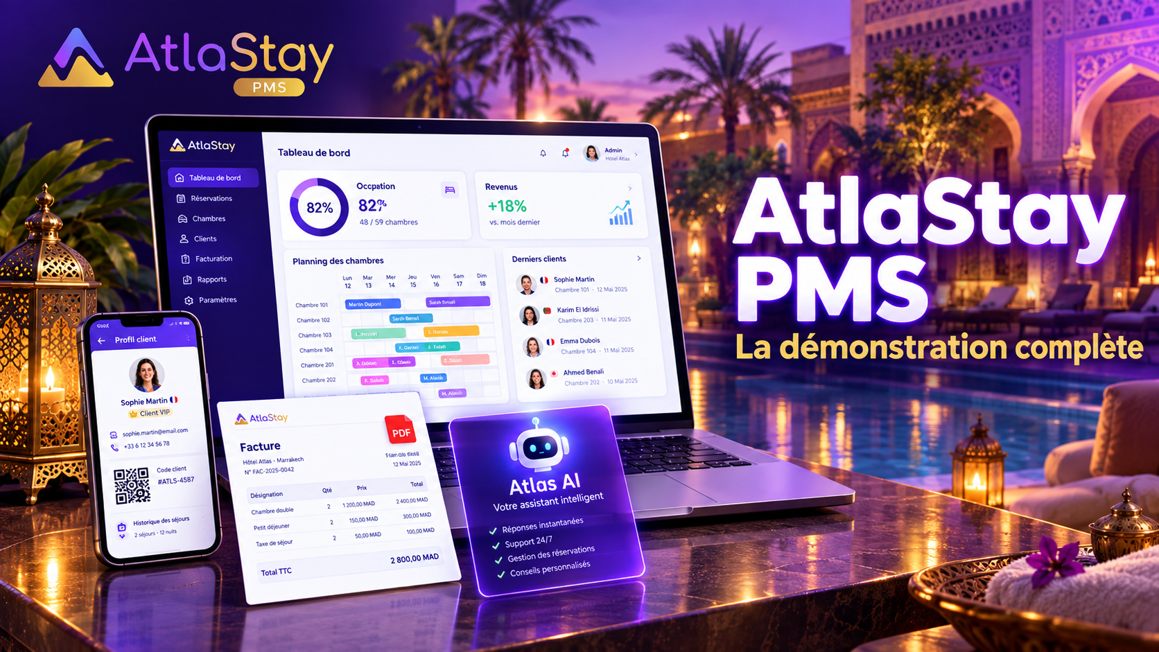 AtlaStay PMS en action